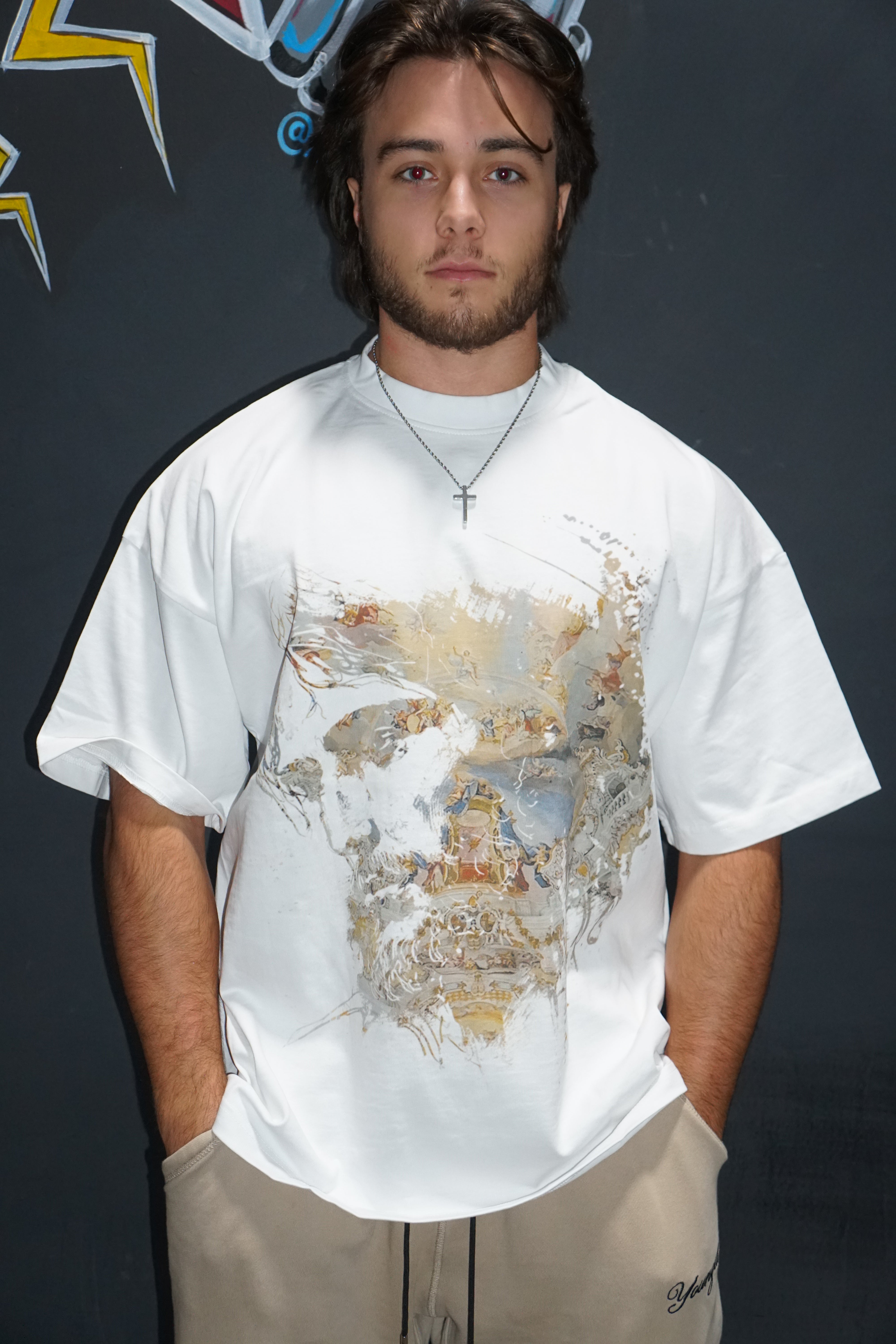 Oversized Renaissance Jesus Face Tee